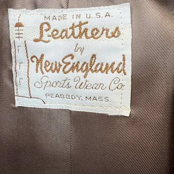 Vintage 70's  Taupe Leather Belted Jacket Ralph Lauren‎ Style USA 14 - Picture 6 of 9